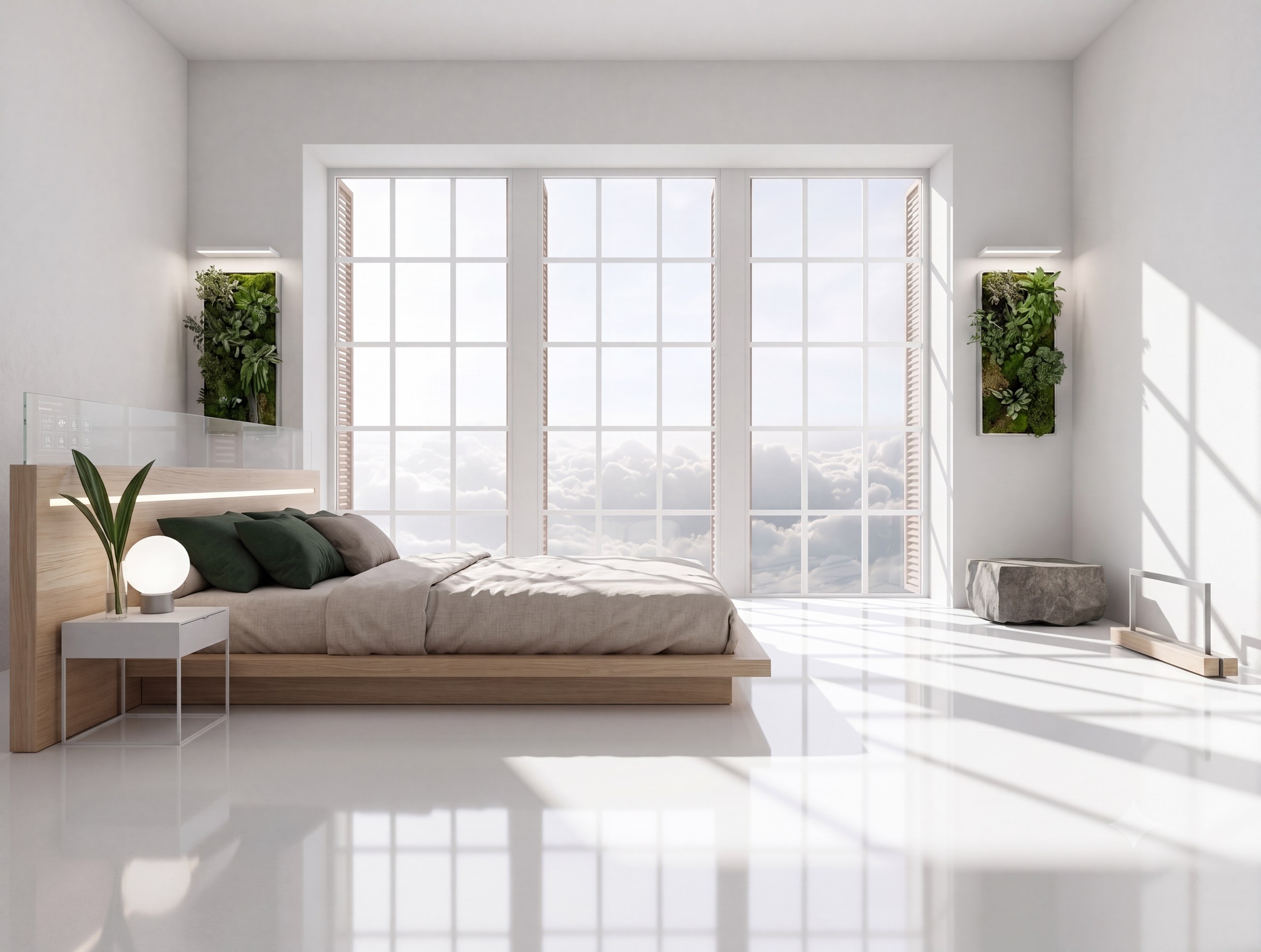 Modernes helles Schlafzimmer